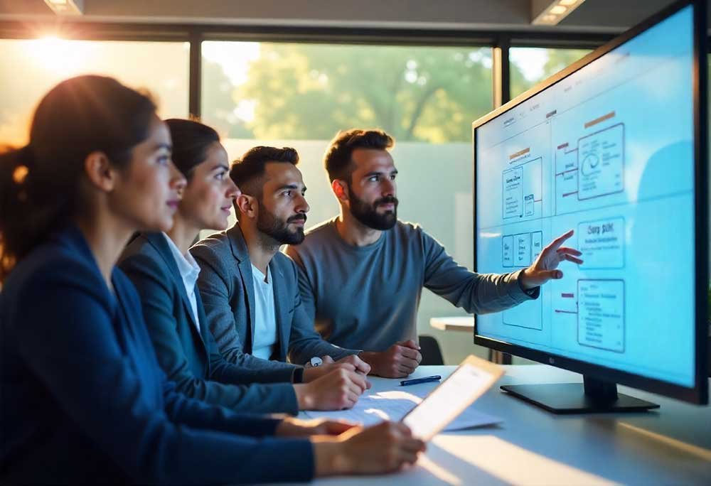 IT team reviewing new architecture