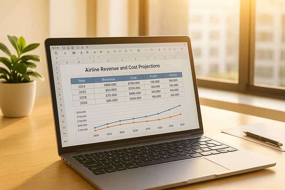 airline revenue and cost projections